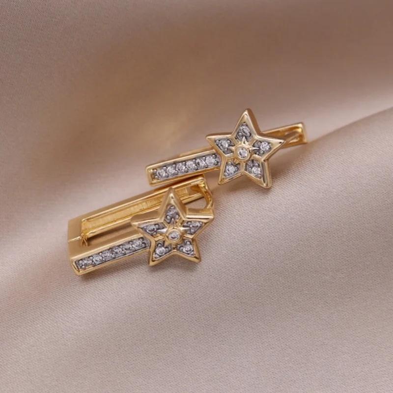 French new fashion jewelry two-tone plated water drop zircon geometric earrings elegant women's daily work bright accessories