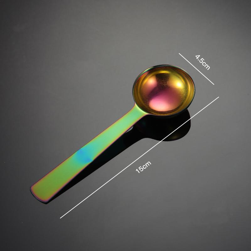 Stainless Steel Multifunctional Coffee Food Tea Measuring Spoon Kitchen Accessories Baking Tools 10-15ML Solid Color Spoons