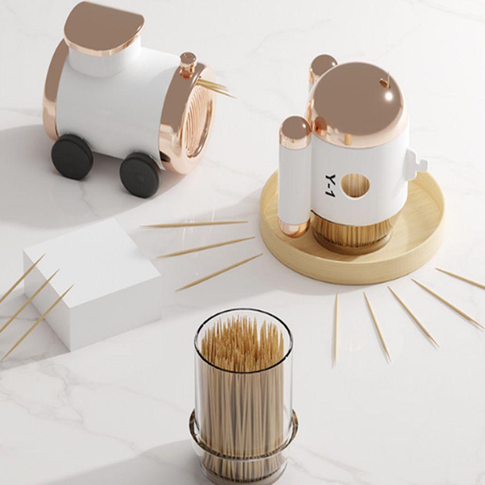Cute Automatic Toothpick Can Cartoon Train Toothpick Can Creative Toothpick Box Ornament  Household