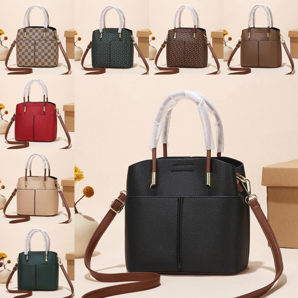 Medium Ladies Pu Tote With Inner Zipper Pocket And Splicing Details Chic Urban