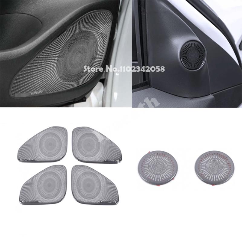 For Mitsubishi Pajero Sport Montero Sport - Door Loudspeaker A Plillar Sound Speaker Cover Sticker Interior Accessories