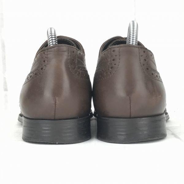 GEOX Leather Wingtip Shoes [26.0/Dark Brown] Dress Shoes(USED)