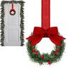 Kitchen Cabinet Wreaths Artificial Garland 5.12 Inches with Ribbon Bow Berry Mini Cabinet Wreaths for Farmhouse Porch Stairs