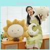 Moon Face Sun Plush Pillow With Soft Pp Cotton For Living Room Decor