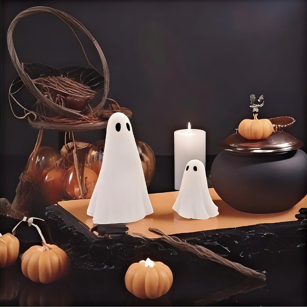 Cute WhiteGhost Halloween Party Decorations, Desktop Ornaments, Study Decoration, Resin Handicrafts, Small Ornaments