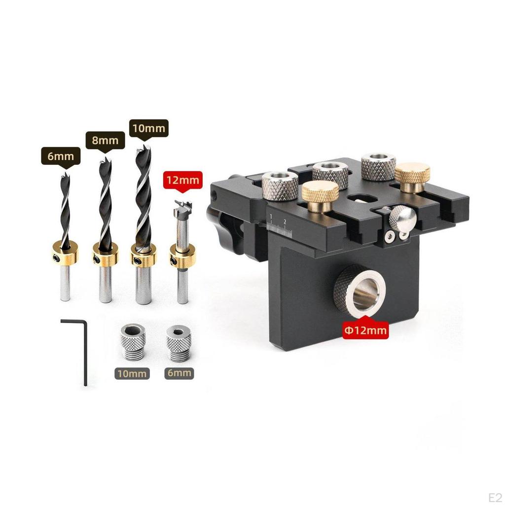 Furniture Connector Drill Jig Multi Function Three In Template High Accurate Wood Hole Guide for DIY