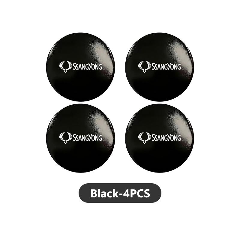 4pcs Car Emblem Wheel Center Hub Caps Badge Wheel Decal Sticker For SsangYong Actyon Tivoli Rodius M200 Chairman Sport Korando