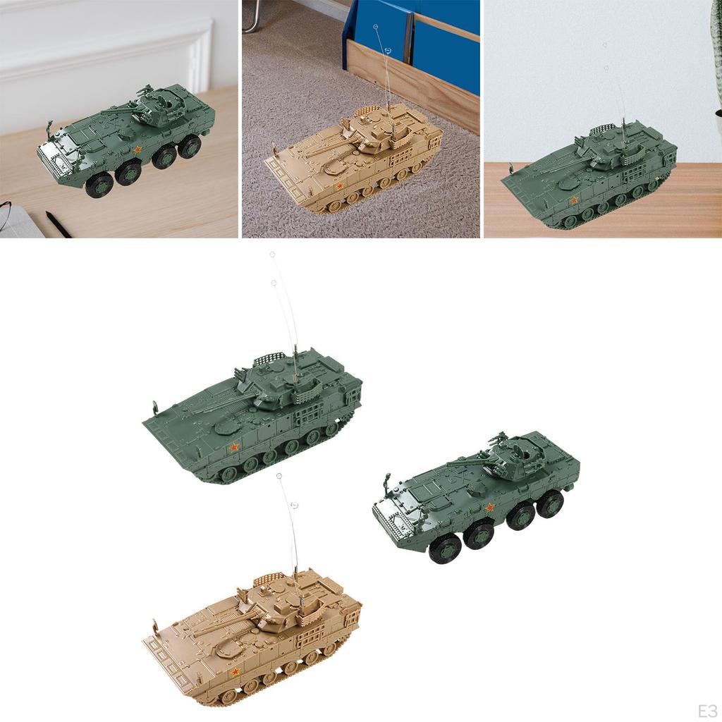 1/72 4D Tank Model Chariot Crafts Education Toy, Miniature Tracked Crawler for Adults