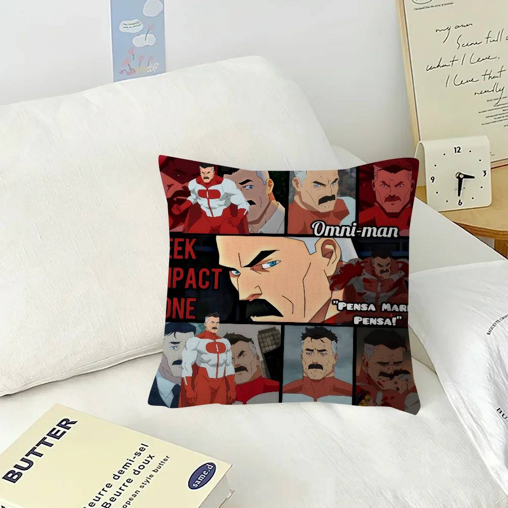 Anime I-Invincible O-Omni Man Cushion  Cushion Cover Car Throw Pillow Case For Sofa Car Christmas Gift