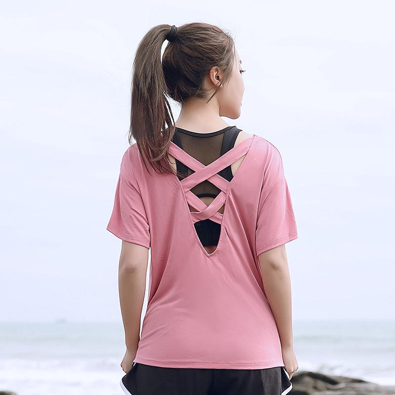 

Женская летняя быстросохнущая футболка для спортзала, йоги, большого размера - Свободный крой, топ с коротким рукавом для бега и тренировок 3XL