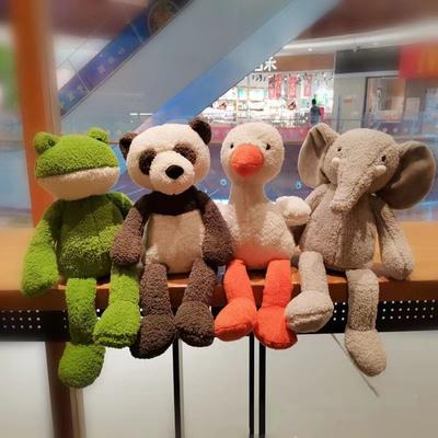 Ins Niedliche Langbeinige Froschpuppe Plüschpuppe Panda Langer Streifen Schlafender Elefant Stoffpuppe Geburtstagsgeschenk für Frauen