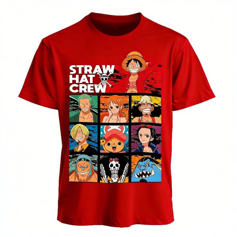 One Piece Luffy Straw Hat Crew Graphic T Shirt Men Women Anime Print Casual Short Sleeve Tee Streetwear Tops Y2k 2026 Summer New