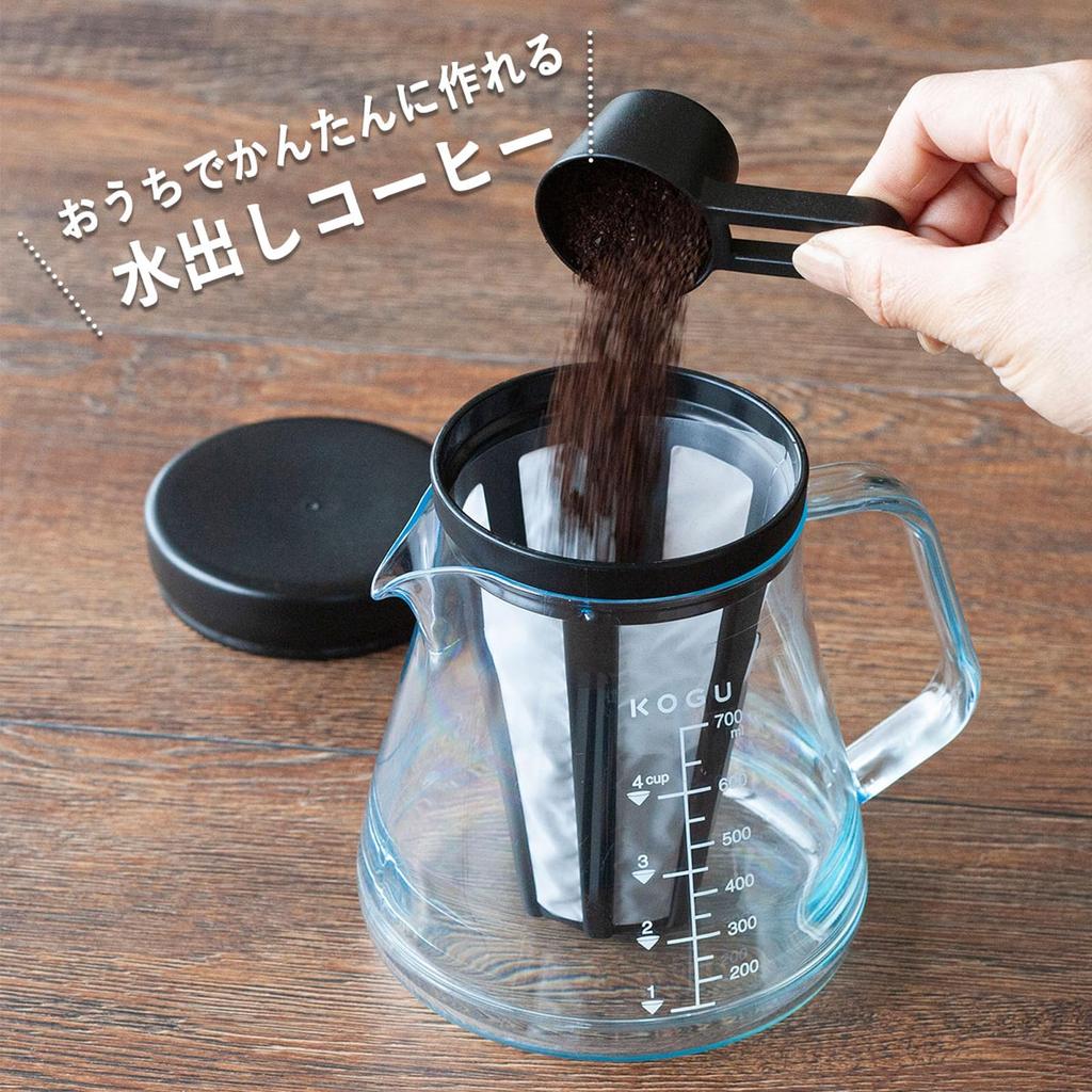 KOGU Coffee Kogu Unbreakable Coffee Server 700ml with Cold Brew Filter in Dishwasher safe Microwave safe Lightweight With graduations cups Iced coffee