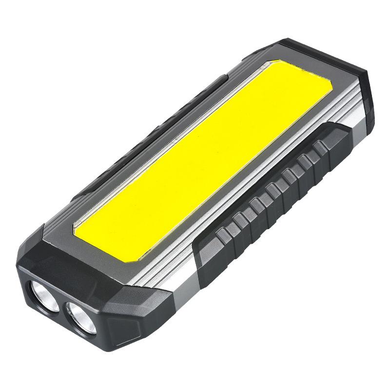 "Multi-Function LED Work Light with USB Charging, Magnetic Base, and COB Flashlight"