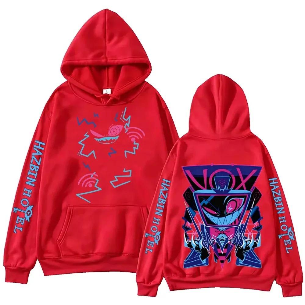 Anima Hotel Graphic Print Hoodie Man Woman Harajuku Long Sleeve Pullover Tops Sweatshirt Sports Oversized Hoodies