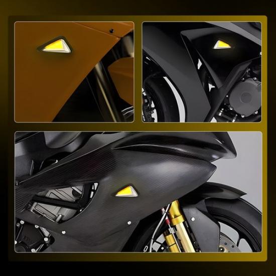 Pair Motorcycle Turn Light Signal Running Amber For SUZUKI White HARLEY HONDA