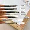 1/7Pcs Walnut Nail Art Brushes Contains Various Sizes Of Exquisitely Painted Nail Drawing Line Pen For Salons