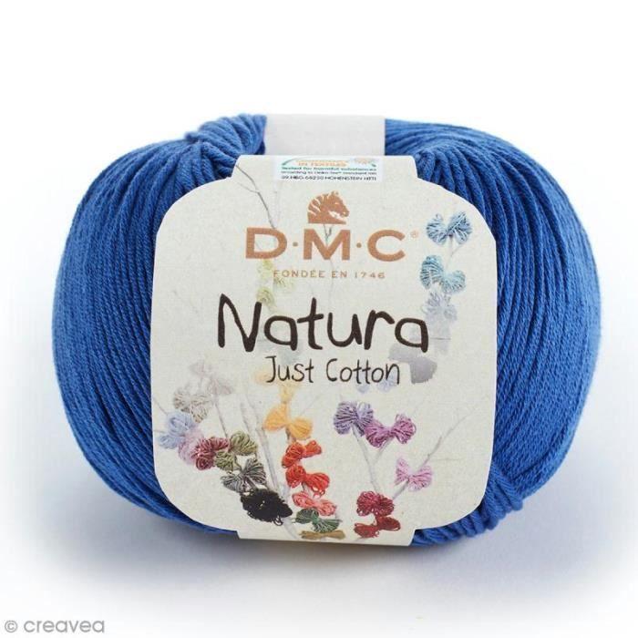 Fil à crocheter DMC - Natura Just Cotton - 50 gr - 100% coton - Couleur bleu - 155 mètres