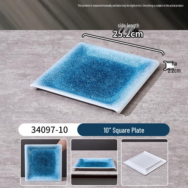 Melamine Rectangular Plate for BBQ, Grilled Meats, Cold and Fried Dishes