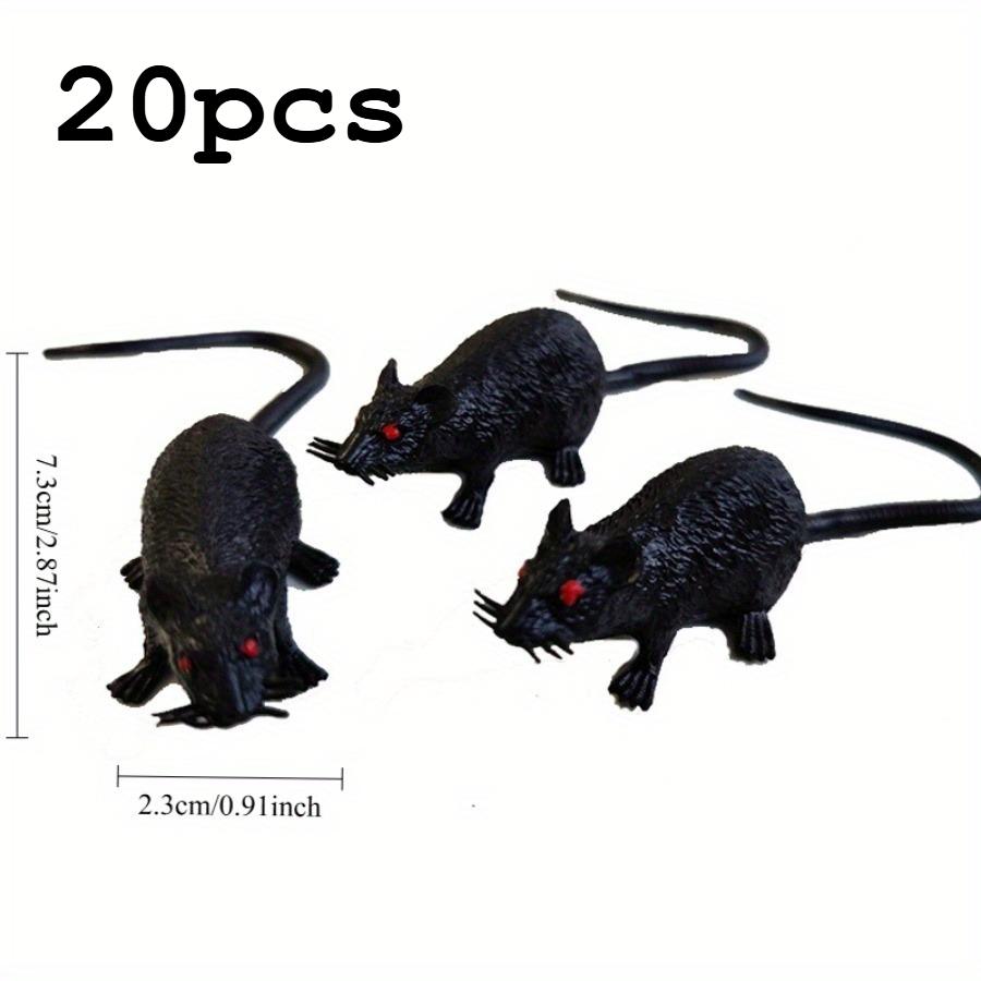 20/10pcs Halloween scary props, Realistic Mini Plastic Mice, Simulated Terror Mouse Figurines for Prank Joke, Plastic Figurines