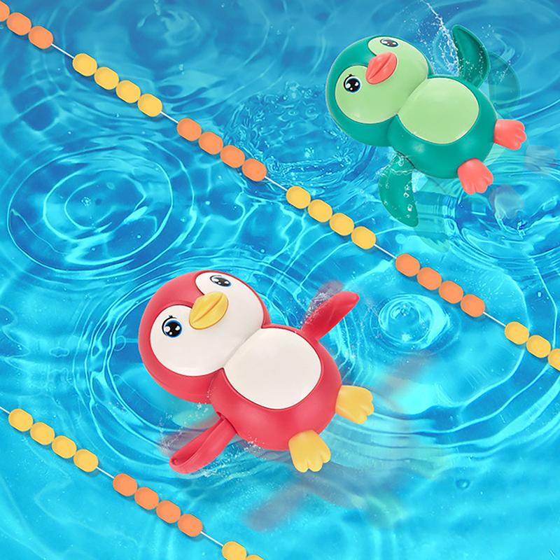 

1 шт., детские заводные куклы-пингвины для плавания, игровые водные детские купания, милые забавные игрушки для душа в ванной, животные, летняя реквизит для ванны