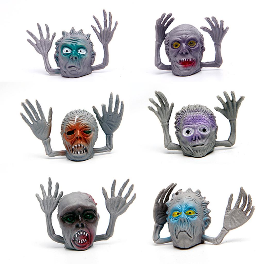 6 Halloween Ghost Finger Covers, Trick Party Mini Toys, Fashionable And Funny Entertainment Interactive Toys.