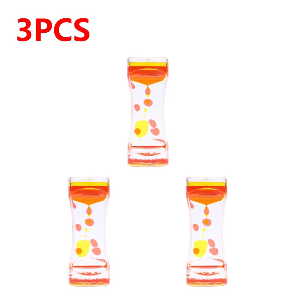 1/2/3/6pcs Liquid Motion Bubbler Hourglass Liquid Bubbler Timer Cool Office Desk Decorations Ornament Kids Adults Gift Products