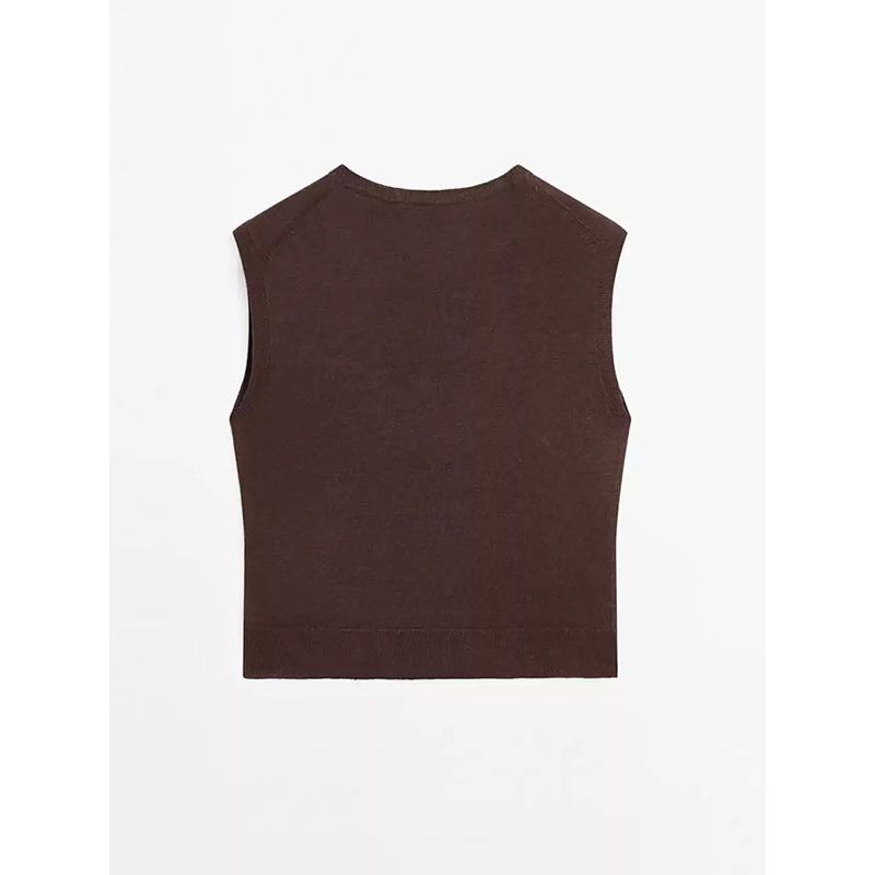 MD Women clothes Summer New American Casual Minimalist Lightweight V-neck Vest Knit vest Female 05719558610