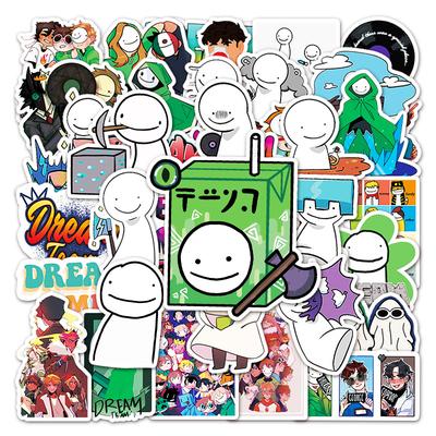 50 Photos Dream Smp Cartoon Personalized Game Creative Guka Laptop Suitcase Car Refrigerator DIY Stickers