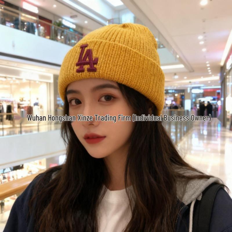 Koreanische MLB Wolle Unisex Strickmütze - NY Logo Stickerei, Warm für Herbst & Winter, Stil M0726