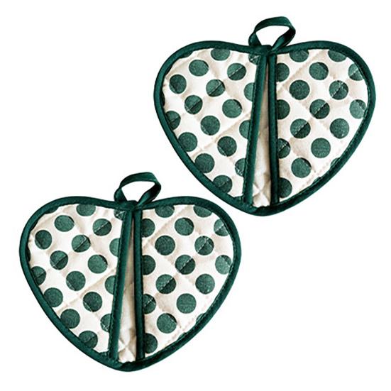 2-in-1 Anti-Scalding Gloves Double Layer Cotton Insulation Pads High Temperature Resistant Oven Mitts for Baking Kitchen