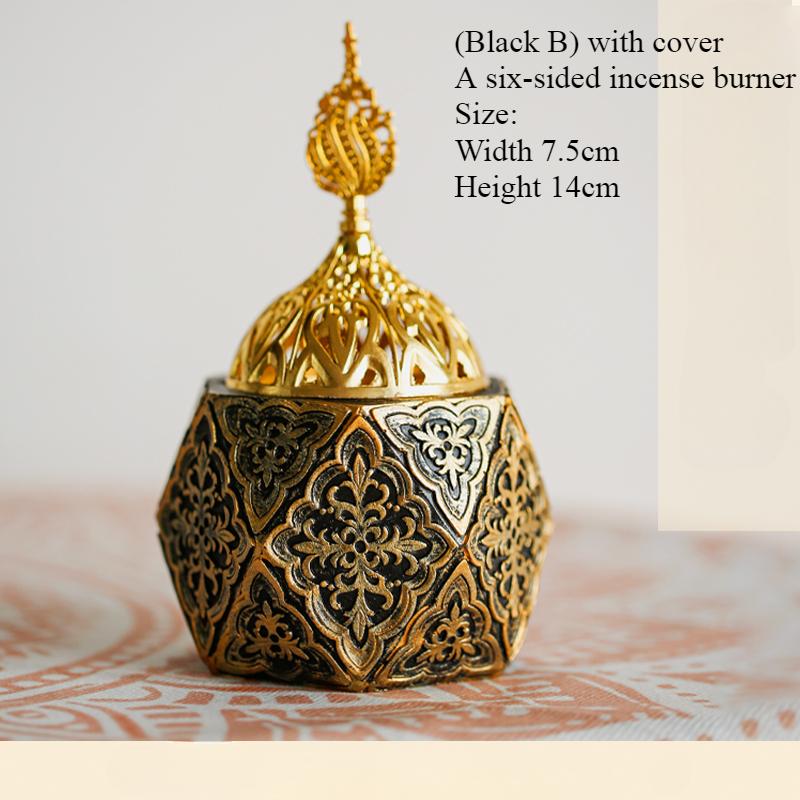 

Arabian Carbon Smoke Incense Burner Hexagonal Household Indoor Tabletop Display Living Room Decoration Purifying Air Carbon