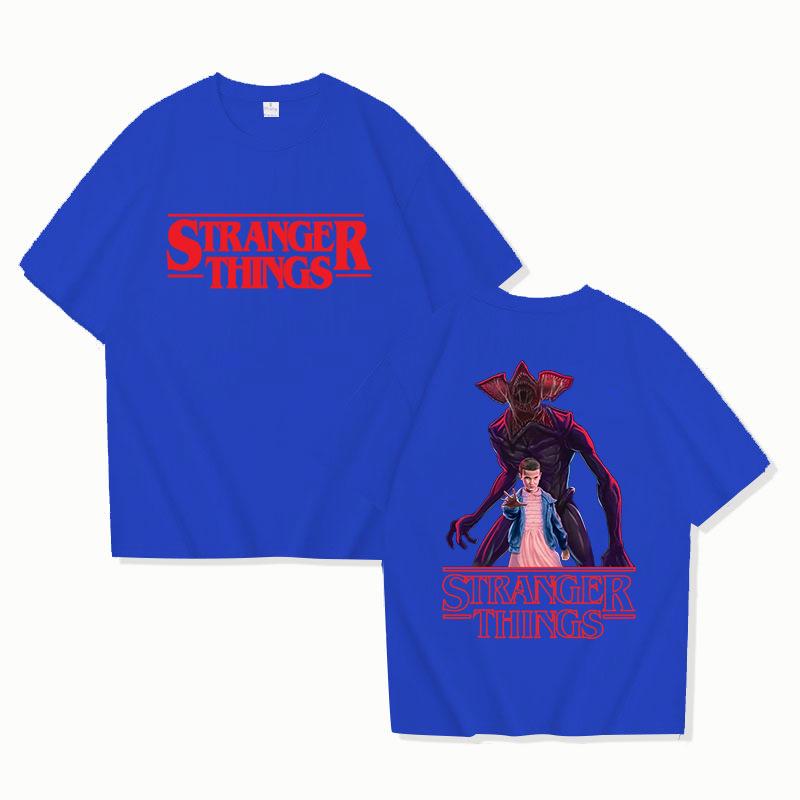 Unisex Stranger Things Graphic T-Shirt - Short Sleeve, Round Neck Casual Top