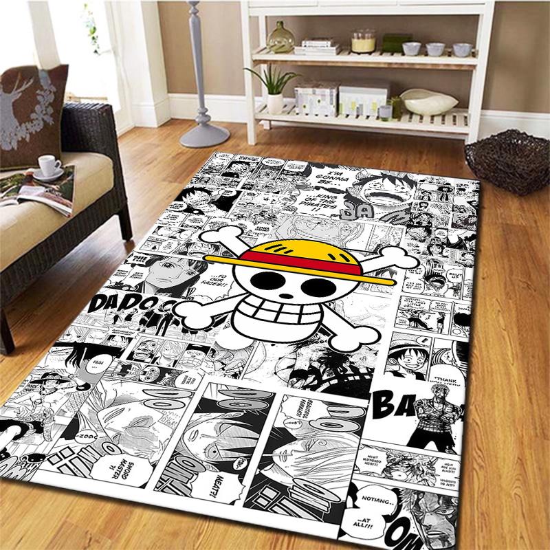 One Piece Straw Hat Pirates Carpet Rug For Living Room Bedroom Home Sofa Decoration,kids Play Nonslip Floor Mat