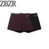Zbzr Autumn New Women Clothes Western Style High Waist Loose Chain Wide Pleat Casual Shorts 1478270-