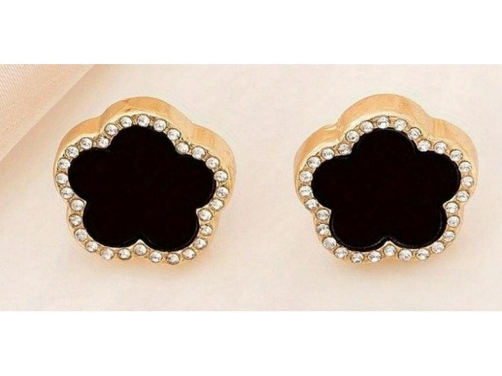 Europäischer & Amerikanischer Luxus Vielseitige High-End Ohrringe mit vierblättrigem Kleeblatt