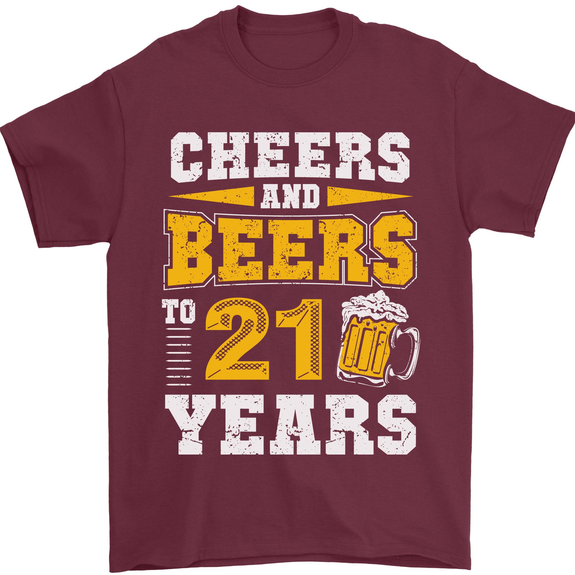 21st Birthday 21 Year Old Funny Alcohol Unisexs TShirt 100 Cotton S