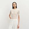 OVV Washable Merino Wool Seamless Short-Sleeve Knit Top