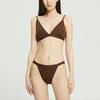 Calvin Klein Solid Removable Thin Padded Triangle Soft Cup Bra Women underwear Dark-Brown QF6758-RX2