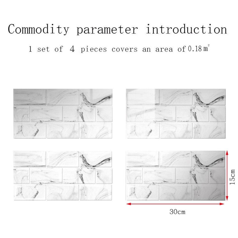 Stickers Backsplash Stick Subway Tile Glossy for Kitchen Bathroom