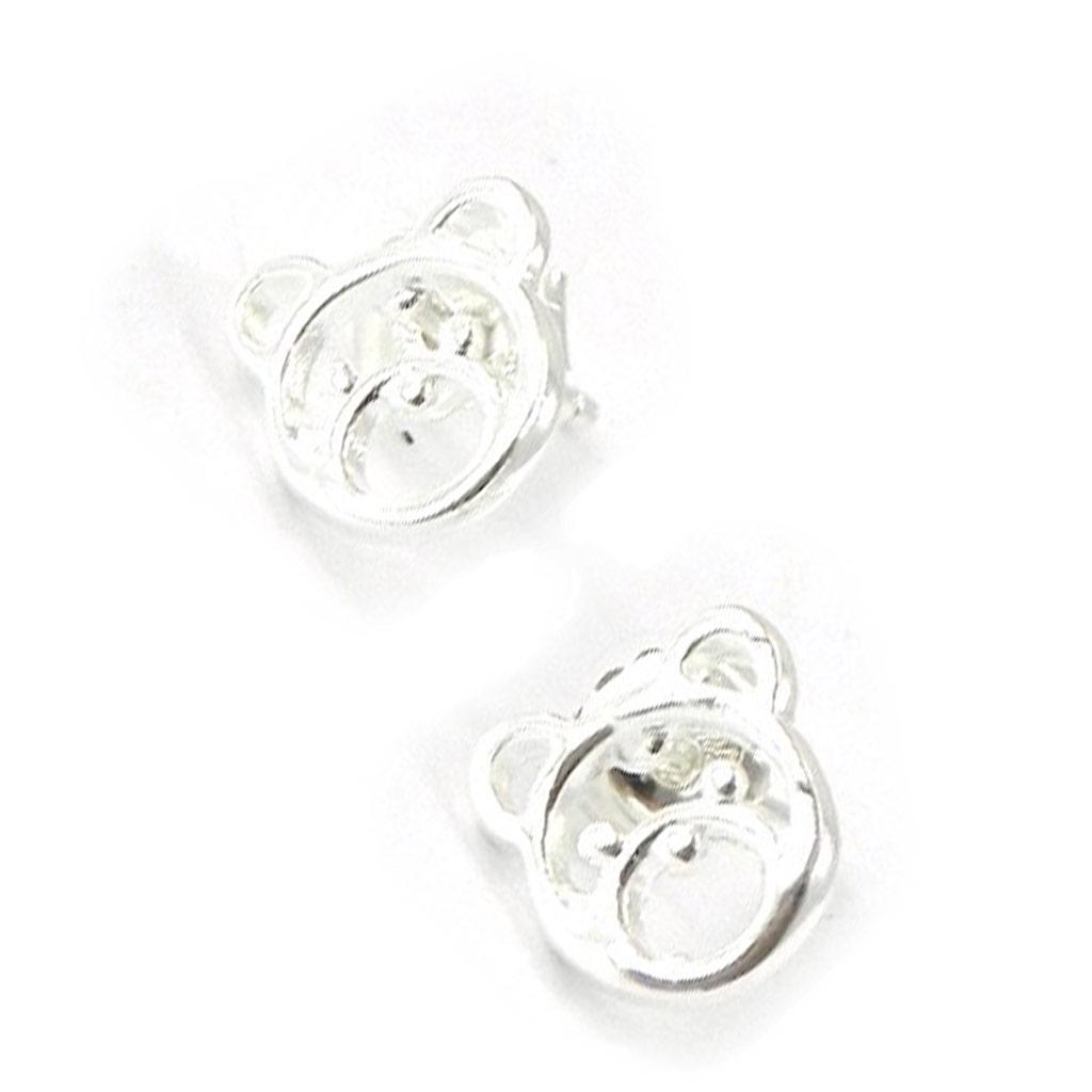Les Trésors De Lily [I1087] - Silver 'Teddies' Silver Earrings - 6 Mm