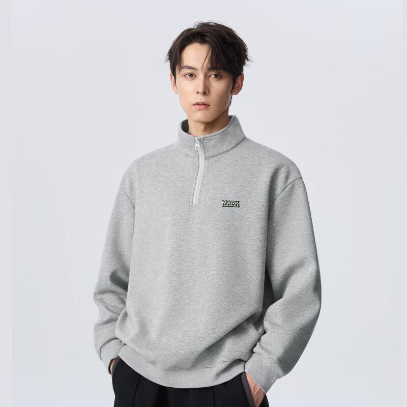 Mark Fairwhale Men's Stand-Collar Half-Zip Pullover Sweatshirt