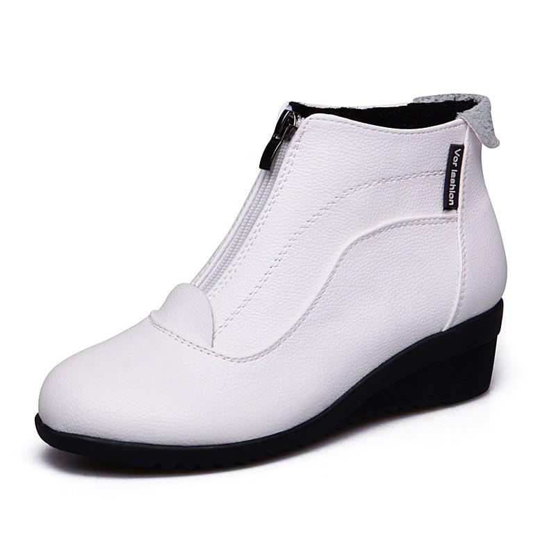 Winter Boots Women Snow Boots Wedge Heels Winter Shoes Women Warm Fur Casual Shoes Footwear
