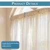 Boho Küchenvorhang Transparent Vintage Quasten Fenster Gaze Drapierung Stangentasche Transparent Stufenvorhang Volant für Wohnzimmer Heimdekor