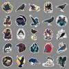 50pcs Gothic Crow Cross Halloween Waterproof Stickers for Phone Cases & Suitcases