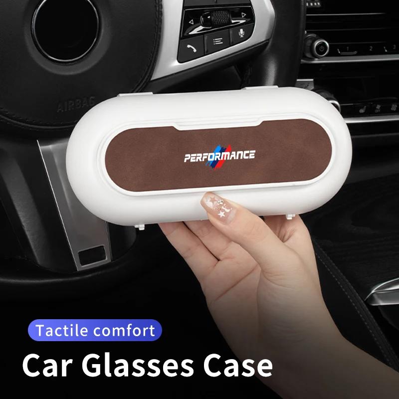 Car Sticker 2025 Hot Car Sun Visor Clip Glasses Cards Case Auto Sunglasses Visor Glasses Holder For BMW X1 X3 X5 X7 F15 F16 F30