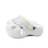 Crocs Classic Platform Clog EVA Bow Campus Style Hole Shoes Unisex White