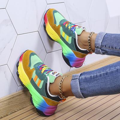 Women Sneakers Spring Autumn Outdoor Sports Shoes Multicolor Leisure Comfortable Frenulum Plus Size