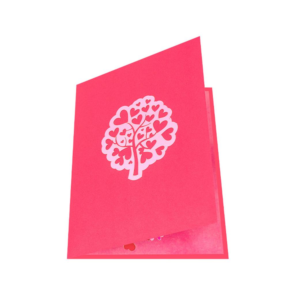 3D Pop-Up Herzbaum Karte für Geburtstagsfeiern Valentinstags Grußkarte mit Umschlag Party Einladungskarte