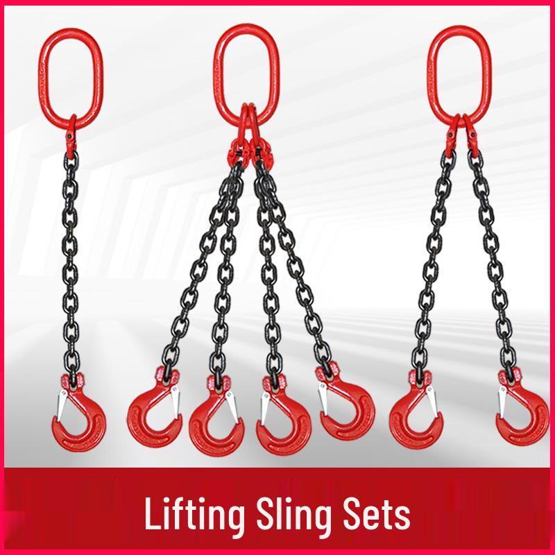G80 Manganese Steel Chain Sling with Hook and Shackle for Lifting and Overhead Crane Operations